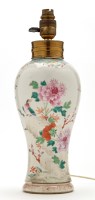 Lot 1240 - Chinese Famille Rose inverted baluster vase...