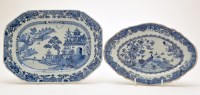 Lot 1241 - Chinese blue and white serving dish, of...