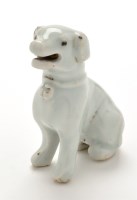 Lot 1253 - Chinese Whiteware figure of a seated hound,...