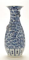 Lot 1265 - Chinese blue and white vase, painted with...