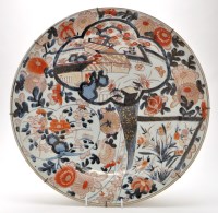 Lot 1293 - Large Japanese Imari dish, with lobed and...