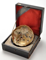 Lot 1298 - Japanese Satsuma circular bowl, the rim with...