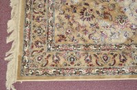 Lot 1315 - Nain style rug, pale ochre field with allover...