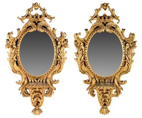 Lot 1358 - A pair of 19th Century gilt wood and gesso...