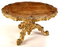 Lot 1359 - An ornate Victorian burr walnut and marquetry...