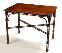 Lot 1362 - A rectangular mahogany silver table, with...