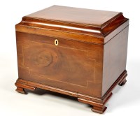 Lot 1373 - A late Georgian mahogany cellarette, the...