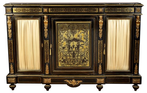 Lot 1382 - A large late 19th Century ebonised French...