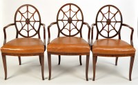 Lot 1387 - A set of eleven 19th Century mahogany open arm...