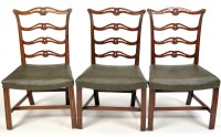 Lot 1390 - A set of three George III mahogany pierced...