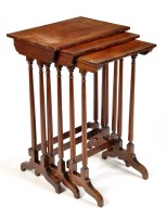 Lot 1393 - A nest of three rectangular mahogany and...