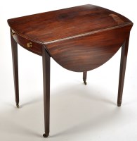 Lot 1405 - A late Georgian mahogany Pembroke table, with...