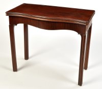 Lot 1414 - A George III plain mahogany tea table, with...