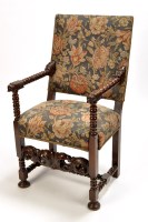 Lot 1421 - A Jacobean style open armchair, with...