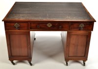 Lot 1473 - A Georgian partner's mahogany small size...