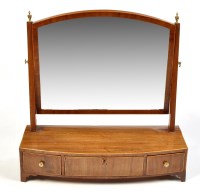 Lot 1477 - A Georgian mahogany swing frame toilet mirror,...