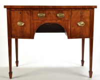 Lot 1486 - A late Georgian mahogany small size bowfront...