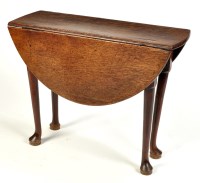 Lot 1488 - An 18th Century oak drop-leaf occasional table,...