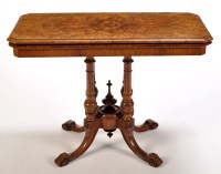 Lot 1497 - A Victorian burr walnut rectangular shaped...