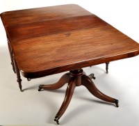 Lot 1499 - A late Georgian mahogany D-end extending...