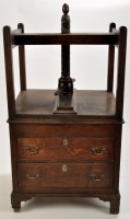 Lot 1500 - An 18th Century oak book press, with...