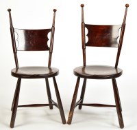 Lot 1510 - A pair of Arts & Crafts design solid seat...