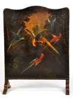 Lot 1513 - An early 20th Century firescreen, painted in...