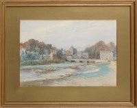 Lot 130 - John William Gilroy (1868-1944) A TOWN BY A...