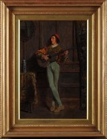 Lot 320 - Edwin Harris, RBSA (1855-1906) ''A LOVE SONG''...