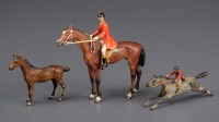 Lot 406 - An Austrian cold painted bronze horse and...