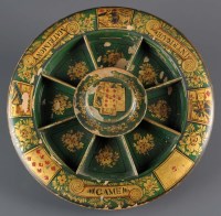 Lot 413 - A 19th Century Pope Joan game board, painted...