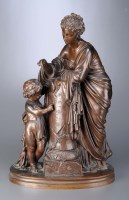 Lot 428 - Ferdinand Barbedienne: Putto and Nymph, a...