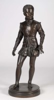 Lot 438 - A floor standing spelter figure of Henry IV,...