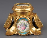 Lot 448 - An early 20th Century French ormolu and Sevres...