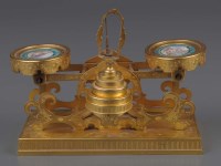 Lot 449 - A set of early 20th Century ormolu and Sevres...