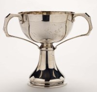 Lot 521 - A George V three-handled presentation cup, by...