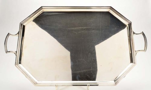 Lot 530 - A George V two-handled tray, by Reid & Sons,...