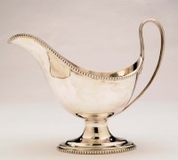 Lot 542 - A George VI sauce boat, by Roberts & Belk,...