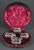 Lot 587 - A Victorian four-piece condiment set, by...