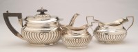 Lot 603 - A three-piece bachelor's tea service, by...