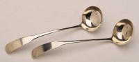 Lot 615 - Two George III sauce ladles, by A.R.,...