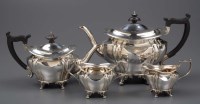 Lot 628 - A Victorian four-piece tea service, by Thomas...