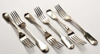 Lot 636 - Four Victorian table forks, by Charles Boyton...