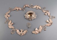 Lot 643 - A Victorian white metal ceremonial chain,...