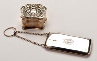 Lot 677 - A George V silver visiting card case, by H....