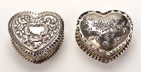 Lot 679 - A Victorian heart-shaped silver box, by...