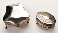 Lot 681 - A George V silver jewellery box, by J. Deakin...