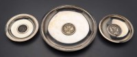 Lot 705 - A Maltese 917 standard circular dish, inset...