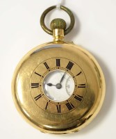 Lot 746 - A gentleman's 18k half hunter pocket watch,...