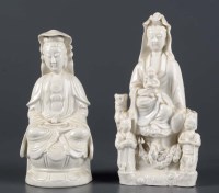 Lot 997 - A Dehua figure of Guanyin, probably 19th...